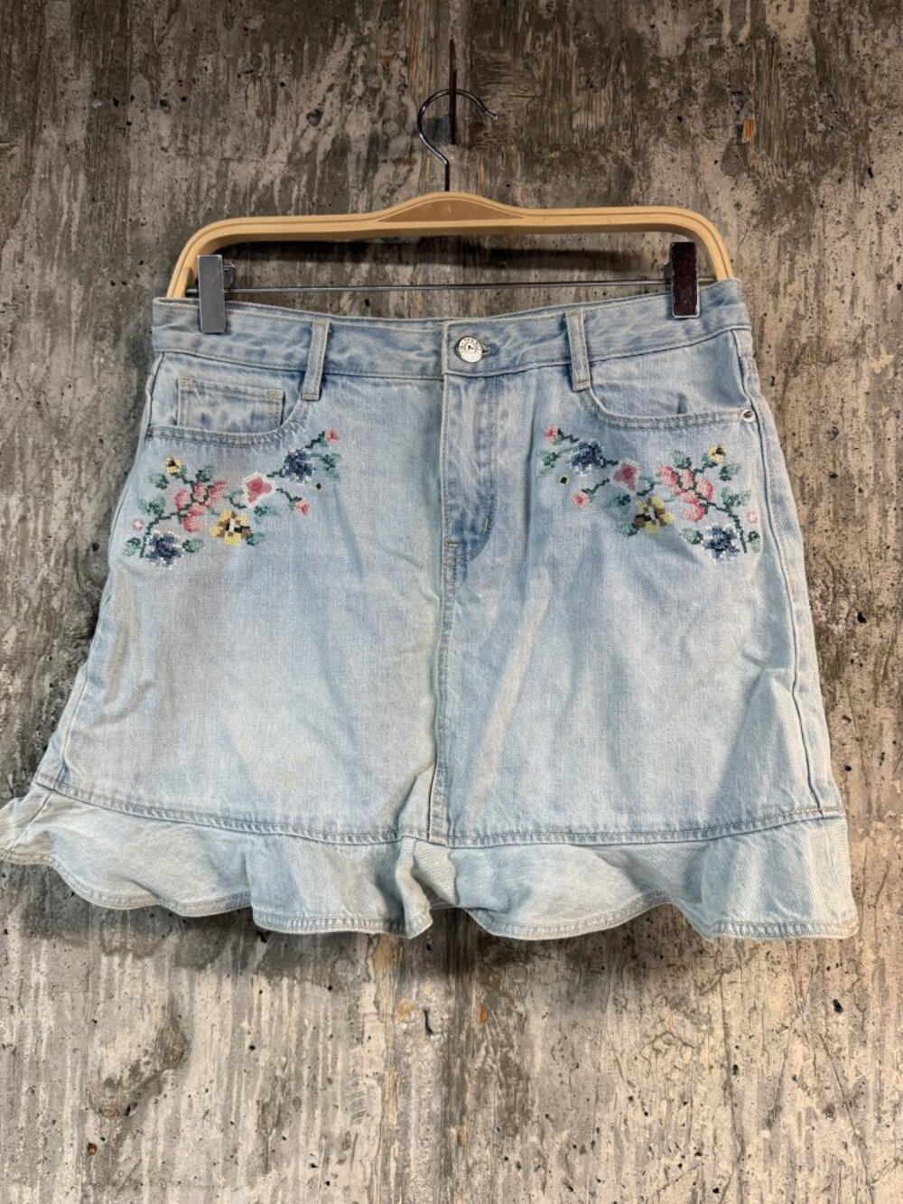 TEENIE WEENIE Women's Denim Skirt Size L In Blue